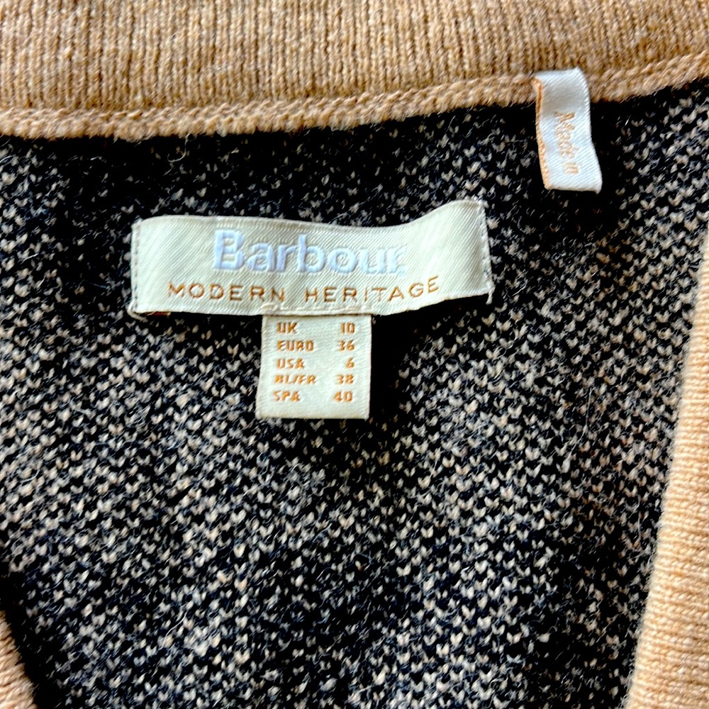 Barbour plaid classic button down sweater